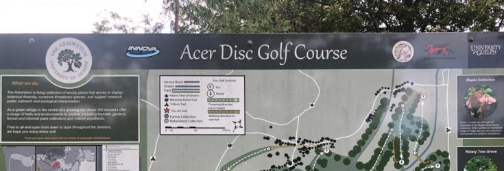 photo of Acer Disc Golf sign