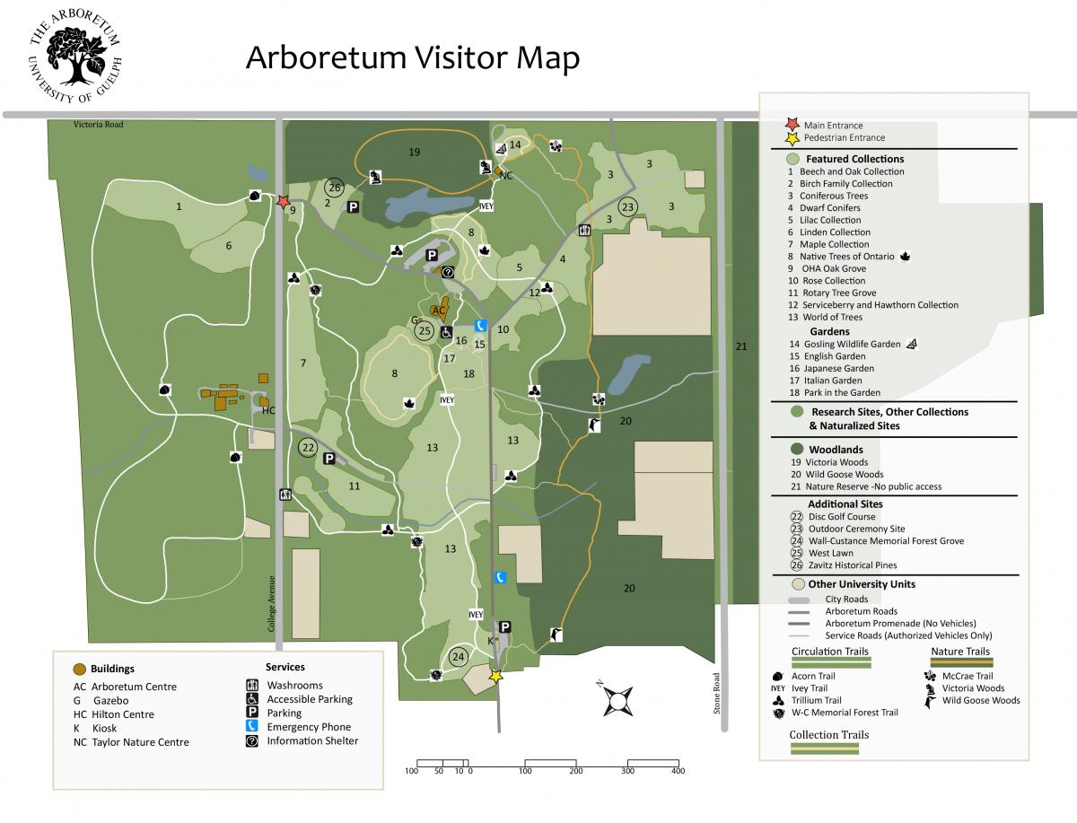 map of arboretum