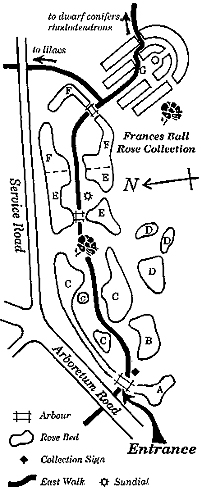 Map of Frances Ball Rose Collection