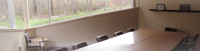 photo of sunroom table and view