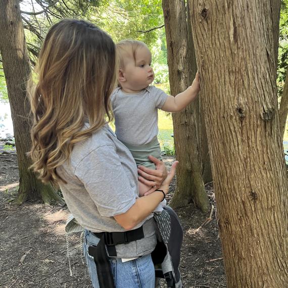 A Woman Holding a Baby