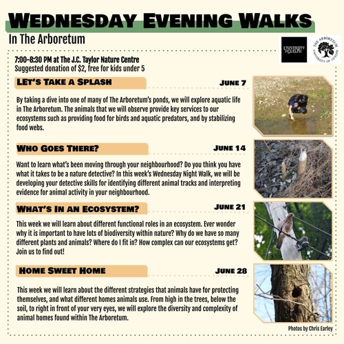 Wednesday Evening Walks Program Descriptions