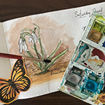Nature Journal wih paint and brush