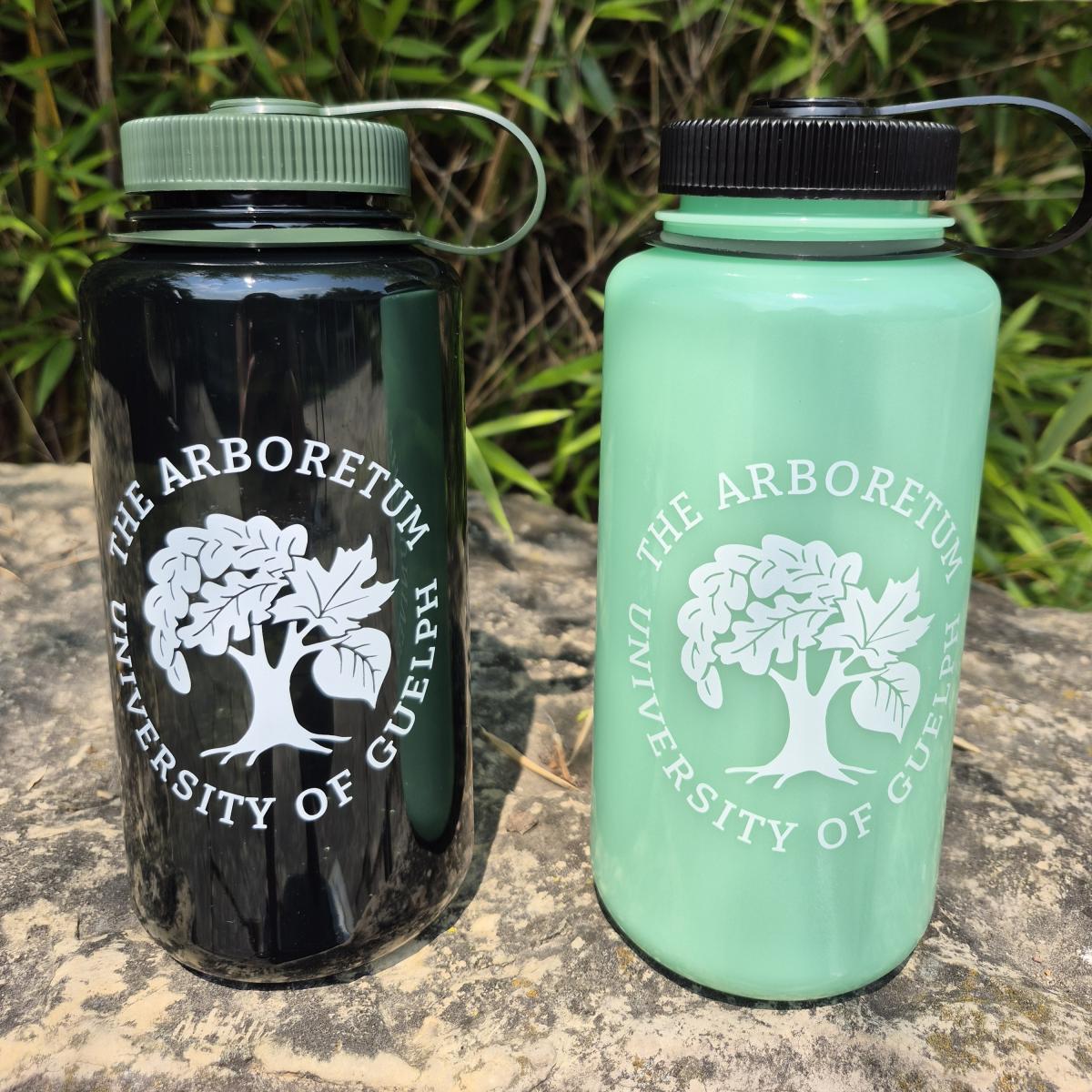 Two Nalgene Water Bottles in colours Glow Green and Jade