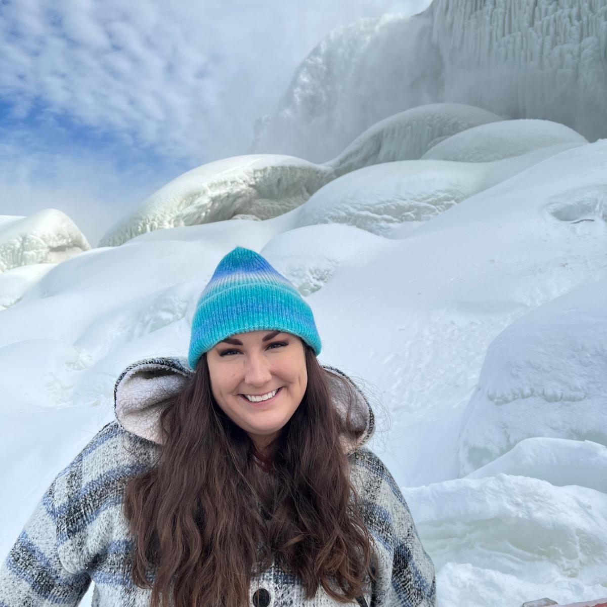 photo of instructor Cara Loft outside in the winter